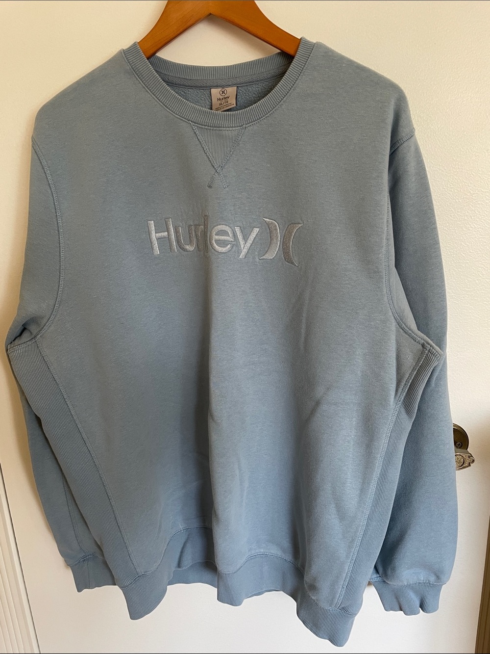 Hurley Crewneck Sweatshirt in Dusty Blue Size XL